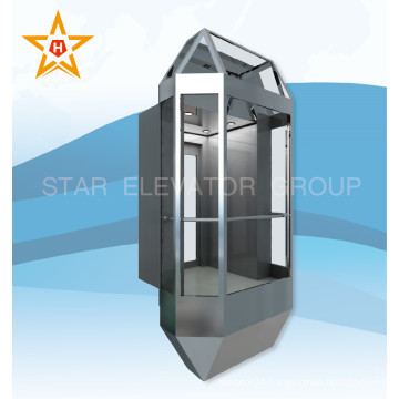 Gearless Passenger Elevator with Glass Observation Wall